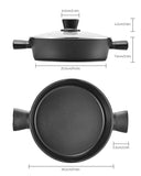 1 x RAW Customer Returns Fadware frying pan induction with lid, stewing pan serving pan with high rim, cooking pot 28cm 3.8L with anti-scalding handles, non-stick coating, for frying, stir-frying and braising - RRP €34.27