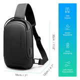 1 x RAW Customer Returns MARK RYDEN Crossbody Waterproof Shoulder Bag for Men Women Anti-theft Chest Bag Travel Messenger Bag Fits 9.7 iPad - RRP €42.99