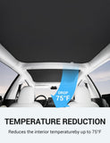 1 x RAW Customer Returns BASENOR Tesla Model Y glass roof sun protection with UV heat insulation cover gray set of 2 for 2020 2021 2022 2023 2024 Model Y - RRP €54.98