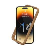 1 x RAW Customer Returns RhinoShield Bumper Case Compatible with iPhone 14 Pro CrashGuard NX - Shock-absorbing protective case in a slim design - 3.5 meter drop protection - Golden brown - RRP €27.99