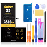 1 x RAW Customer Returns Yodoit For iPhone XS A1920, A2097, A2098, A2099, A2100 4100 mAh Battery Replacement High Capacity 0 Cycles New Battery with Repair Tool Kit Adhesive - RRP €25.45