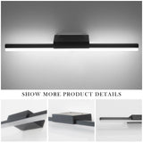 1 x RAW Customer Returns DILUMEN mirror light bathroom LED wall light 56cm, 1200lm 14W black bathroom lamp wall metal cold white 6000K 230V bathroom lamp wall, bathroom light wall light IP44 waterproof. - RRP €37.3