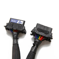 1 x RAW Customer Returns bbfly-B6 OBD II OBD2 16 Pin Extension Male to Dual Female Extension Cable Adapter 30cm  - RRP €13.5