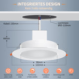 1 x RAW Customer Returns DUSKTEC Smart Recessed LED Ceiling Downlight 2700K-6000K Dimmable, Smart Bluetooth Recessed LED Ceiling Spotlight, Alexa Compatible, 10W 1000 Lumen, 230V LED Portholes for Ceiling, 6 Pack - RRP €46.99