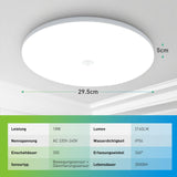 1 x RAW Customer Returns Yafido LED ceiling light with motion detector, 18W 6500K ceiling lamp with motion sensor inside, 30CM round LED ceiling light flat for balcony hallway garage stairs corridor - RRP €21.0