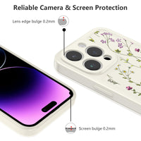 1 x RAW Customer Returns RALEAVO Flower Case Compatible with iPhone 15 Pro 6.1 , Shockproof Silicone Case with Cute Motif Thin Mobile Phone Case Camera Protection Protective Case for iPhone 15 Pro Beige - RRP €21.6