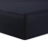 1 x RAW Customer Returns Vision - Fitted sheet 180x200cm - Black - 100 cotton - RRP €19.18