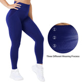 1 x RAW Customer Returns TAYOEA Scrunch Butt Legging Gym Workout Sports Pants Opaque Sport Booty Lifting Leggings Seamless High Waist Fitness Pants Dark Blue,XL - RRP €24.99