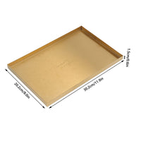 1 x RAW Customer Returns BuyWeek Jewelry Tray, Golden Rectangular Tray Stainless Steel Cosmetic Storage Tray for Jewelry - RRP €27.99