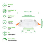 1 x RAW Customer Returns Recessed LED Spotlights for Plasterboard, 5W Equivalent to 40W, Natural White Light 4500K Ultra-thin Ceiling Lights for Indoor Plasterboard, Round Metal, Slim Downlights, Hole 75-95mm, Set of 6 - RRP €24.98