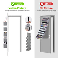 1 x RAW Customer Returns KEEGH Door organizer hanging organizer with 5 large pockets with window and 3 PVC pockets 2 metal hooks for door bathroom children s room bedroom living room - RRP €24.99