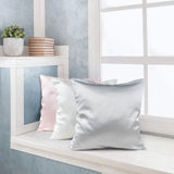 1 x RAW Customer Returns Texbee Silk Pillowcase 40x40cm Hidden Zipper Both Sides Silk, 1PC Silk Pillowcase for Hair and Skin Health-Silver Gray - RRP €16.27