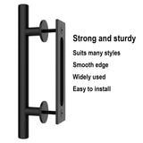 2 x RAW Customer Returns 24CM barn door handle, sliding door pulls handle, black door handle, sliding door handle, kitchen handles, sliding door handle, for a wooden door, closet door - RRP €38.3