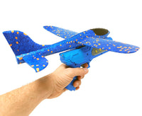 2 x Brand New Brigamo Premium Styrofoam airplane catapult gun including airplane throwing glider, airplane toy from 4 years - See video - RRP €25.9