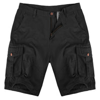 1 x RAW Customer Returns TOMEEK Men s Cargo Shorts Cotton Bermuda Summer Pants Outdoor Casual Short Wide Leisure Shorts with Pockets, Black, Size XL - RRP €36.99