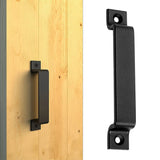 1 x RAW Customer Returns WANLIAN Barn Door Handle Solid Steel Door Handle for Sliding Doors Black Steel or Stainless Steel with Screws Black  - RRP €18.9