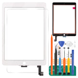 1 x RAW Customer Returns SRJTEK Replacement Touch Screen Compatible for iPad Air 2 A1566 A1567 Digitizer Glass Assembly Kit Includes Tempered Film Adhesive and Tools No LCD Screen White - RRP €23.09