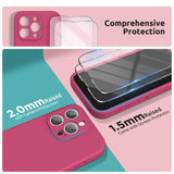 1 x RAW Customer Returns SURPHY compatible with iPhone 15 Pro case silicone with strap screen protector 6.1 2023, mobile phone case iPhone 15 Pro case with camera protection, iPhone 15 Pro protective case, hibiscus - RRP €18.14