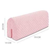 1 x RAW Customer Returns Totsy Baby Crib Bumpers 70 cm - Anti-fall Crib Protector Bumper Bed Barrier Minky Crib Protector Pink - RRP €23.66