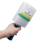 1 x RAW Customer Returns Stretch film with rolling handle, transparent, 2 rolls, 127 mm x 300 m, 20 my thick mini hand stretch film, plastic film for moving, wrapping film, shrinking, BOMEI PACK - RRP €23.99