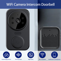 1 x RAW Customer Returns CISSIYOG Doorbell Camera Wireless Intelligent Visual Doorbell, Video Doorbell with Cloud Storage, WiFi Video Doorbell with Camera, Wireless Video Doorbell Camera Black  - RRP €24.6