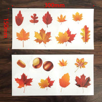 2 x Brand New Happyyami 6 Sheets Halloween Maple Leaves Window Clings Autumn Leaves Window Clings Maple Decorations for Halloween Fall Harvest Thanksgiving - RRP €40.8