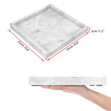 1 x RAW Customer Returns SUMNACON Marble Serving Tray Serving Platter Tray Jewelry Plate for Bathroom Kitchen Storage Toiletries Jewelry Cake Home Decoration Gray 25cm  - RRP €35.28