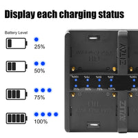 1 x RAW Customer Returns ZITAY NP-F Charger 4-Channel QC PD Fast Charging USB-C and DC Power Adapter for Sony NP-F550, NP-F750, NP-F770, NP-F970 Battery with USB-C 65W PD Charger  - RRP €62.29