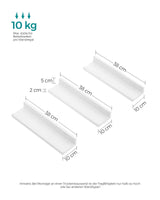 1 x RAW Customer Returns SONGMICS wall shelf, set of 3, floating shelf, 38 cm wide, shelf for photo frames and decorations, for living room, study, bathroom, kitchen, white LWS38WT - RRP €29.99