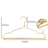 2 x RAW Customer Returns Amber Home 20 Pack 42cm Lightweight Aluminum Iron Clothes Hangers, Matt Gold Metal Coat Hangers with Non-Slip Groove for Suit T-Shirt Shirt Jacket Dress Trousers - RRP €77.08