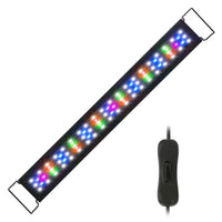 1 x RAW Customer Returns Zingbabu Aquarium Light, 25W RGB Full Spectrum Fish Tank Light, Super Slim Fish Tank Aquatic Plant Grow Lighting, 61-86.4cm Aluminum Alloy Shell Extendable Brackets Fish Lamp - RRP €37.3