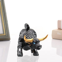 5 x Brand New Irayin Bull Decoration, Mechanical Wall Street Bull Resin Statue, Financial Broker Gift, Modern Decorative Figures, Decoration for Living Room, Bedroom, Study, Wine Cabinet, Office Black  - RRP €146.15