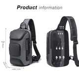 1 x RAW Customer Returns OZUKO Men s Sling Backpack, Anti-Theft Shoulder Bag Chest Bags Waterproof Sling Bag Large USB Rechargeable Crossbody Backpack for Hiking Cycling Travel Sports - RRP €41.3