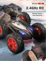 1 x RAW Customer Returns Pup Go 360 Spins Flips RC Stunt Car - Double-Sided 4WD High Speed 2.4GHz Remote Control Racing Car Toy for Kids, 360-Degree Rolling Rotation with LED Lights, Gift for Boys Ages 3 and Up - RRP €24.99