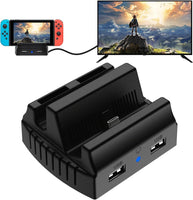 1 x RAW Customer Returns PowerLead Switch Dock for Nintendo Switch OLED - Portable 4K HDMI Switch Docking Station, Travel TV Adapter with High Speed Charging Stand and USB-C Port - RRP €36.99