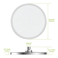 1 x RAW Customer Returns 10 Inch Rain Shower Head Rain Shower Watersaving YUANNY Overhead Shower with 324 Anti-Limescale Nozzles Adjustable Built-in Shower Heads Bathroom Large Overhead Shower Round Diameter 26 cm Chrome - RRP €25.2