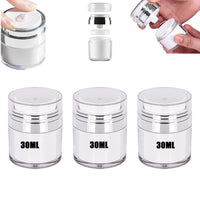 3 x Brand New Airless Pump Dispenser, 3 Pieces Cream Airless Pump Dispenser, Cosmetic Cream Jar Portable Travel Vacuum Pump Bottle Container Lotion Cream Dispenser Refillable Pump Container 3 Pieces 30ml  - RRP €30.21