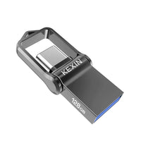 1 x RAW Customer Returns KEXIN USB C Stick 128GB Dual USB Stick USB C OTG USB Stick 128GB Memory Stick USB Type C Metal Flash Drive Android Smartphone Storage Black - RRP €16.99