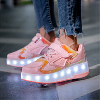 1 x RAW Customer Returns Boy Girl Shoes Children s Shoes with Wheels LED Luminous Shoes Outdoor Sports Shoes Flashing Shoes Skateboard Shoes Sneakers Birthdays, Holidays - RRP €53.89