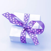 2 x Brand New Polka Dot Dot Grosgrain Satin Ribbon Cold Color, 5 Colors for Bows Crafts Gifts Party Wedding - RRP €33.6