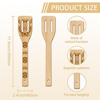 1 x RAW Customer Returns GLOBLELAND 6-piece owl bamboo cooking utensil set made of wood with engraving, cooking spoon set, carving, bamboo spatula set, wooden cooking spoon for the kitchen, fun housewarming gift - RRP €20.4