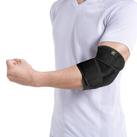 1 x RAW Customer Returns BRACOO EP30 elbow bandage with reinforcement - breathable elbow splint with Velcro fastener for extra support - RRP €18.14