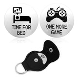 3 x Brand New Funny Decision Maker Coins, Novelty Destiny Flip Coins Coins with Keychains Hug Tokens Gifts for Gamers Game Lovers One More Game Time for Bed Silver  - RRP €57.6