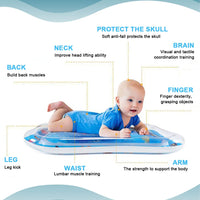 1 x Brand New Baby Water Mat, Inflatable Water Mat for Baby, Portable Water Play Mat to Stimulate Baby s Brain, Sensory Toy for Newborns, Toddlers and Infants Pink Castle  - RRP €24.0