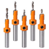 1 x Brand New Countersink Drill Bit Set 5Pcs HSS Woodworking Chamfering Bits Woodworking Taper Drill Bits for Woodworking Holes Plastic - RRP €25.2