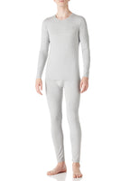 1 x RAW Customer Returns spirgear men s thermal underwear set, thermal undershirt and long thermal underwear, functional underwear sets for winter sports, modal, light grey-L - RRP €22.16