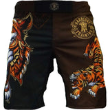 1 x RAW Customer Returns Hardcore Training Tiger Fight Shorts Men s MMA BJJ Grappling Fitness Boxing Muay Thai No Gi - RRP €39.95