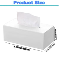 1 x RAW Customer Returns Kawaii handkerchiefs box Sinxioer tissue box, cosmetic tissue box white. AxLxD 9x25x13cm, rectangular white  - RRP €19.15