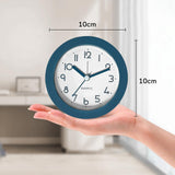 1 x RAW Customer Returns Chedin 10cm round alarm clock, children s alarm clock, non-ticking children s alarm clock, silent bedside alarm clock for boys and girls with lighting blue  - RRP €8.46