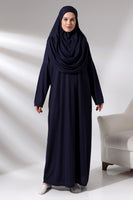 1 x RAW Customer Returns ihvan online Muslim Dresses for Women, One-Piece Long Sleeve Islamic Prayer Dress, Navy Blue, X-Small-XX-Large - RRP €34.03